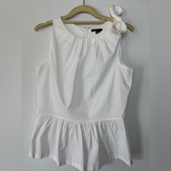 Raoul Tops - Raoul Peplum Tank – Size 10 – Bow Shoulder Detail